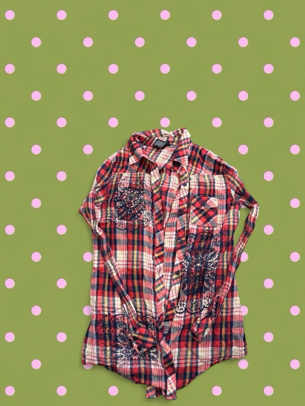 Vanity Red and Blue Plaid Button-Down Shirt